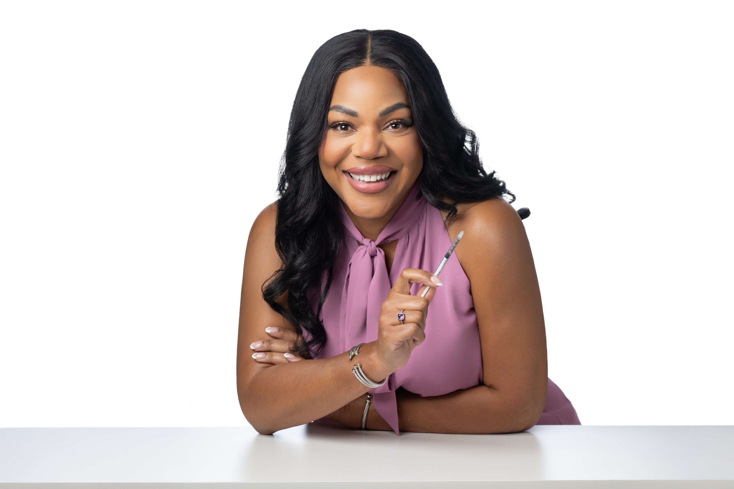 Close-up of a face in black and white