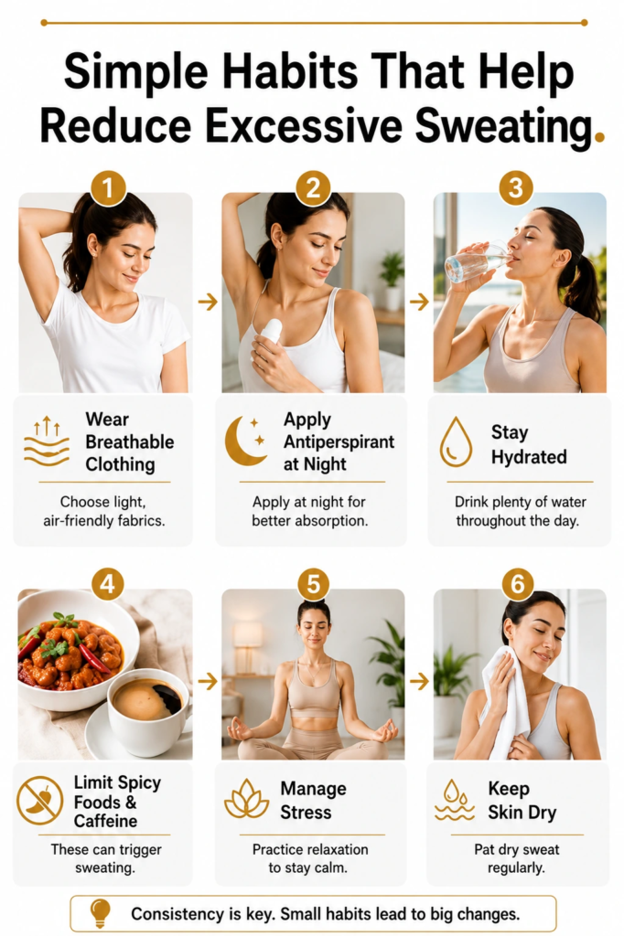 Simple Habits That Help Reduce Excessive Sweating